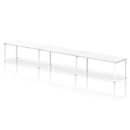 Impulse 3 Person Single Row Bench Desk - White