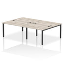 Impulse B2B 4 Person Bench Desk - Grey Oak