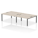 Impulse B2B 4 Person Bench Desk - Grey Oak
