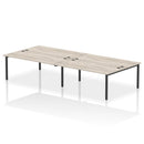 Impulse B2B 4 Person Bench Desk - Grey Oak