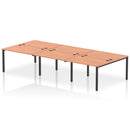 Impulse B2B 6 Person Bench Desk - Beech