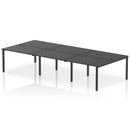 Impulse B2B 6 Person Bench Desk - Black