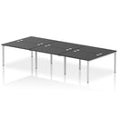Impulse B2B 6 Person Bench Desk - Black