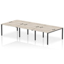 Impulse B2B 6 Person Bench Desk - Grey Oak
