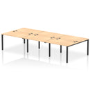 Impulse B2B 6 Person Bench Desk - Maple