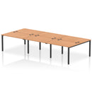 Impulse B2B 6 Person Bench Desk - Oak