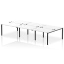 Impulse B2B 6 Person Bench Desk - White
