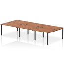 Impulse B2B 6 Person Bench Desk - Walnut