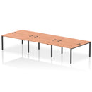 Impulse B2B 6 Person Bench Desk - Beech