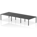 Impulse B2B 6 Person Bench Desk - Black