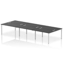 Impulse B2B 6 Person Bench Desk - Black
