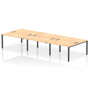 Impulse B2B 6 Person Bench Desk - Maple