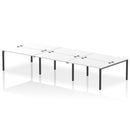 Impulse B2B 6 Person Bench Desk - White