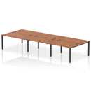 Impulse B2B 6 Person Bench Desk - Walnut