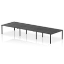 Impulse B2B 6 Person Bench Desk - Black