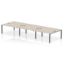 Impulse B2B 6 Person Bench Desk - Grey Oak