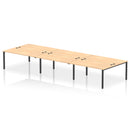 Impulse B2B 6 Person Bench Desk - Maple