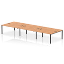 Impulse B2B 6 Person Bench Desk - Oak