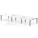 Impulse B2B 6 Person Bench Desk - White