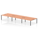 Impulse B2B 6 Person Bench Desk - Beech