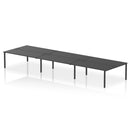 Impulse B2B 6 Person Bench Desk - Black