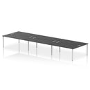 Impulse B2B 6 Person Bench Desk - Black