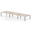 Impulse B2B 6 Person Bench Desk - Grey Oak