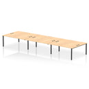 Impulse B2B 6 Person Bench Desk - Maple