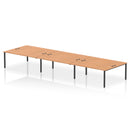 Impulse B2B 6 Person Bench Desk - Oak
