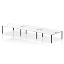 Impulse B2B 6 Person Bench Desk - White