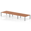 Impulse B2B 6 Person Bench Desk - Walnut