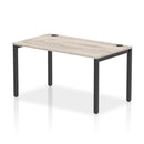 Impulse Single Starter Bench Desk - Grey Oak