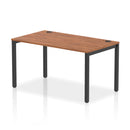 Impulse Single Starter Bench Desk - Walnut