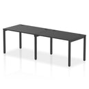 Impulse 2 Person Single Row Bench Desk - Black
