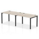 Impulse 2 Person Single Row Bench Desk - Grey Oak