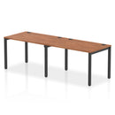Impulse 2 Person Single Row Bench Desk - Walnut