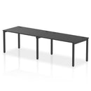 Impulse 2 Person Single Row Bench Desk - Black