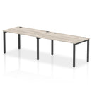 Impulse 2 Person Single Row Bench Desk - Grey Oak