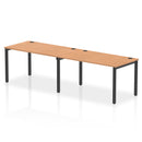 Impulse 2 Person Single Row Bench Desk - Oak