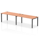 Impulse 2 Person Single Row Bench Desk - Beech