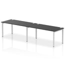 Impulse 2 Person Single Row Bench Desk - Black