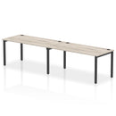Impulse 2 Person Single Row Bench Desk - Grey Oak