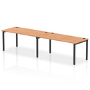 Impulse 2 Person Single Row Bench Desk - Oak