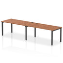 Impulse 2 Person Single Row Bench Desk - Walnut
