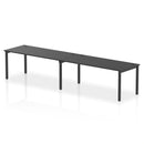 Impulse 2 Person Single Row Bench Desk - Black