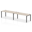 Impulse 2 Person Single Row Bench Desk - Grey Oak