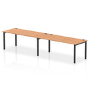 Impulse 2 Person Single Row Bench Desk - Oak