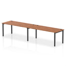 Impulse 2 Person Single Row Bench Desk - Walnut