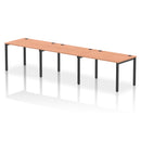 Impulse 3 Person Single Row Bench Desk - Beech