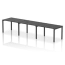 Impulse 3 Person Single Row Bench Desk - Black